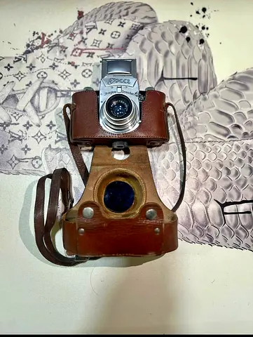 Vintage Ensign Ful-Vue Folding 35mm Camera with Leather Case