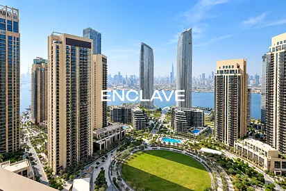 High Rise Skyline and Partial Sea View
