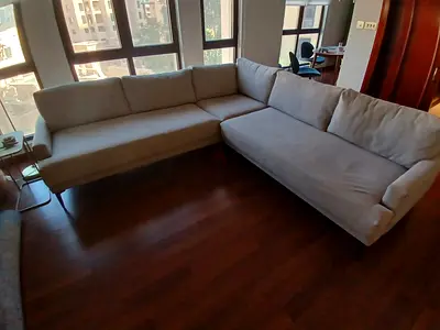 Comfortable West Elm Ãndes Corner Sofa Perfect Condition