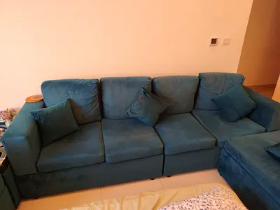 7 seater + storage sofa set with table