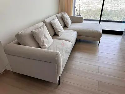 Selling in excellent Condition The Loom Collection L shape sofa beige