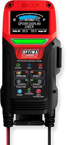 OPTIMA Batteries Digital 400+ 12 Volt Battery Maintainer and Charger for AGM