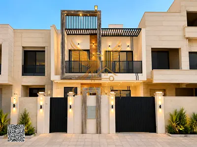 فيلا مودرن للبيع | طابق أرضي + أول + رووف | 4 غرف ماستر | شامل رسوم التسجيل والماء والكهرباء | 1,400,000 درهم