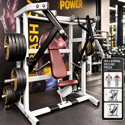 Iso-Lateral Decline Chest Press Machine – Commercial Gym Plate-Loaded