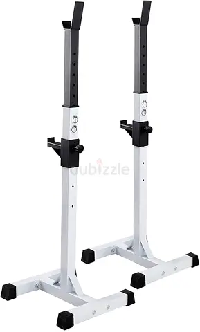 Adjustable Squat Rack Stands — Pair, Height-Adjustable Barbell Holders