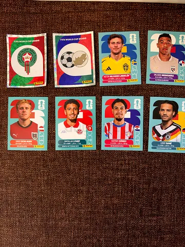 Collection of Football World Cup Player Stickers - Panini-style