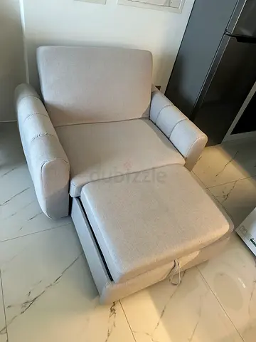 Light Beige one seater sofa bed