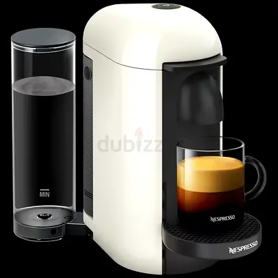 NESPRESSO - Vertuo Plus White + Aero Black Coffee Machine