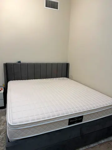 double bed 180.200 with mattress 180.200 cm .and with bed sheet and cover pillow for gift