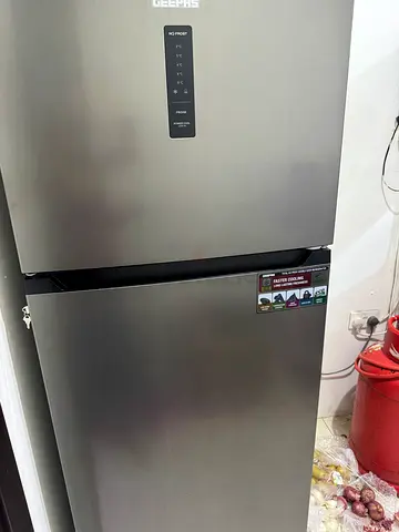 Used double door refrigerator in stainless steel finish