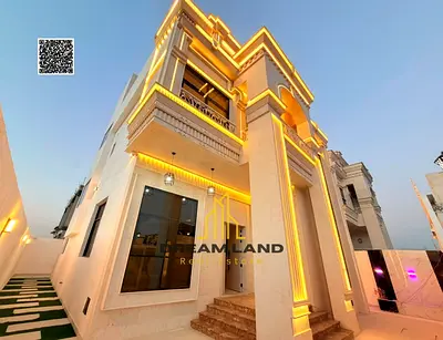 Luxury classic villa for sale in Al Helio 2 – Ajman | Full stone facade | Strategic location directly opposite Azhi Complex | Elegant design and luxur