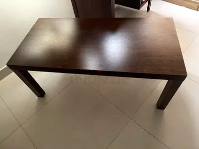 Solid Dark Wood Coffee Table - Excellent Condition