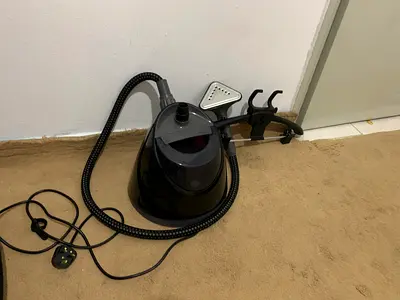 Portable Garment Steamer / Clothes Steamer - Compact Base Unit with Hose and Ironing Head