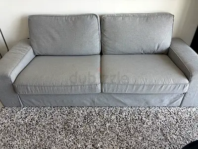 IKEA Kvikk 3-seater Sofa - Light Grey, Good Condition