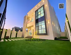 For rent: A two-story corner villa featuring a roof terrace and a maid's room, located directly behi
