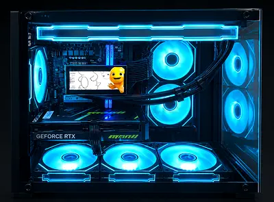 Custom RGB Gaming Desktop PC with GeForce RTX5060ti 1 TB 16 GB Ram i5 ,and Liquid Cooling