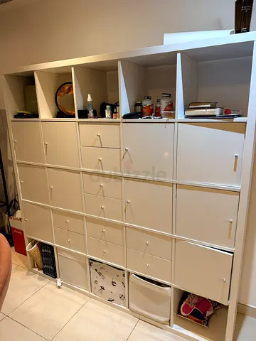 IKEA KALLAX Shelving Unit 5x5 (Excellent Condition) with Inserts