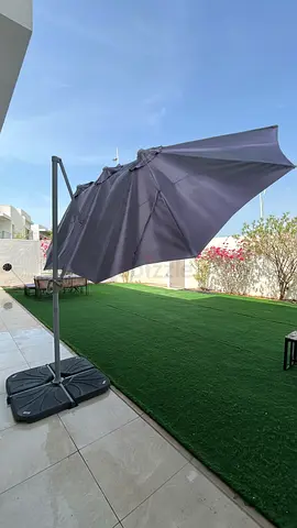 Large Double-Sided Outdoor Garden Umbrella, huge cover 4m*2.6 m + 100kg Base Weights + bonus benches