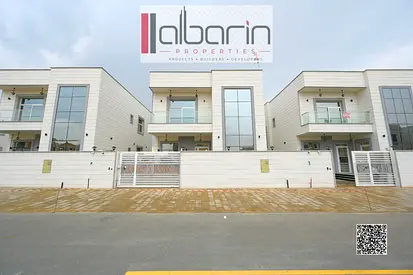 Villa for sale in Al Zahia, Ajman: 5 master bedrooms, stone facades; registration fees included.