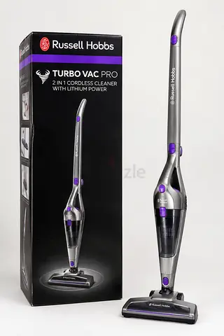 Russell Hobbs Turbo Vac Pro 2-in-1 Cordless Vacuum (Silver/Purple)