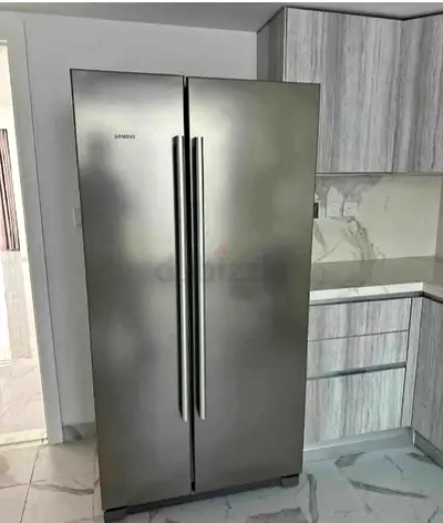 Siemens Side-by-Side Stainless Steel Refrigerator - Good Condition