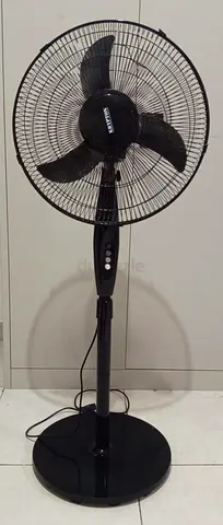 Krypton Black Pedestal Standing Fan - 3-Speed Oscillating Fan