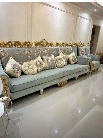 Classifieds: Light Blue Classic Ornate 3-Seater Sofa with Matching ...