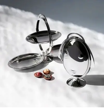 Stainless steel 3-tier serving stand / cake stand - Anna Gong - Alessi - new