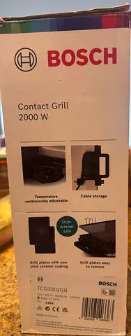 Bosch Contact Grill 2000W