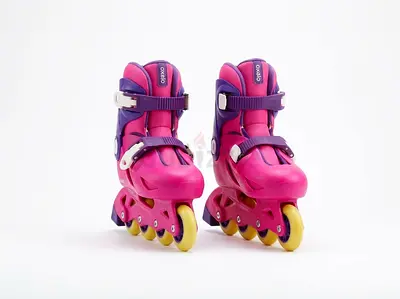 Pink Oxelo Play 3 Inline Skates