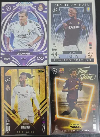 65+ Rare Topps match attax cards for sale
