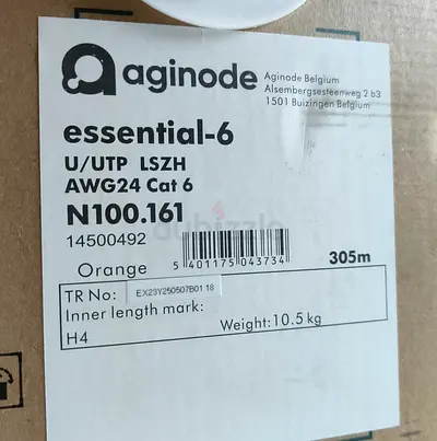 Nexans Box of Aginode essential-6 U/UTP LSZH AWG24 Cat6 - 305m (Orange)
