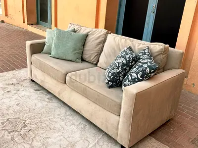 West Elm two seater sofa bed with mattress