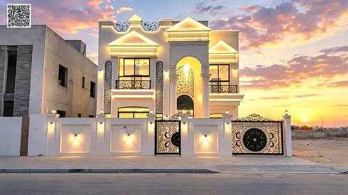 * An exceptional residential and investment opportunity | Luxury villa with a modern design for sale in Al Helio, Ajman** The home of your dreams awai