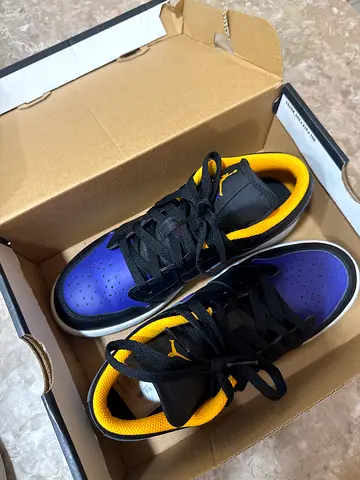 Nike Dunk low sneakers (purple/black/yellow) - 37.5