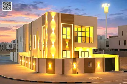 Luxury villa for sale in Al Amra, Ajman, featuring a modern design, high-end finishes, and ideal fa