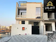 Luxury villa for sale in Ajman (Al Helio 2) | 5 master rooms + roof All fees and freehold included