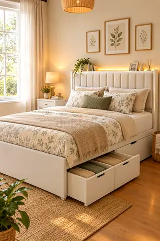 New stylish 180*200king size upholstered storage bed
