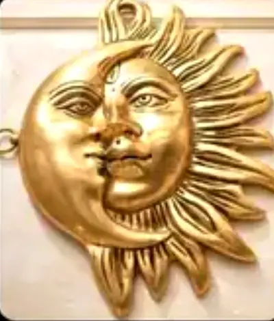 Beautiful brand new pure brass half sun and moon for sale.