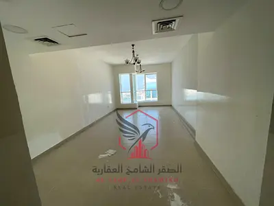 Free AC parking gym and pool. 2-bedroom apartment in Al Majaz 1 with full sea views, large laundry room, 3 bathrooms, master bedrooms, new finishing,
