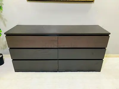 Ikea 6-Drawer Dresser / TV Stand in Dark Wood