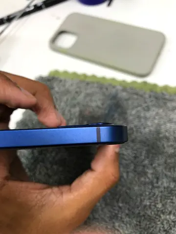 Blue iPhone 12/13 series - Good condition, single side shown