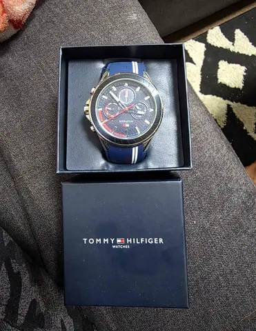Tommy Hilfiger Men's Chronograph Watch with Blue Strap (Boxed)