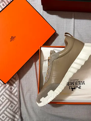 Hermès Bouncing Sneakers, Taupe/Étoupe