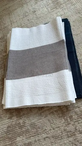 Fabric placemats set of 8, 3 white and 5 blue