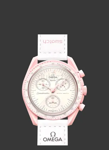 Omega x Swatch Speedmaster MoonSwatch Pink Chronograph Watch - Preowned
