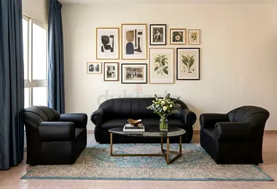 Brand New Black Leatherette Sofa Set – 3+1+1 Seater