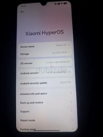 Xiaomi Redmi 14C 128GB (HyperOS) - Good Condition
