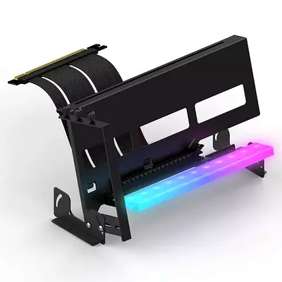 EZDIY-FAB PCIe 4.0 GPU Mount Bracket with ARGB LED Module, Multi-Angle Adjustment