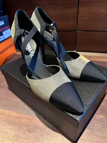 CHANEL GLITTER HEELS BRAND NEW SIZE 41.5